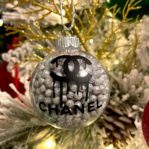 Handmade Silver Glitter Christmas Ornament - Picture 2 of 2